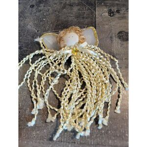 Angel girl face ornament Xmas decor Bible